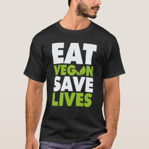 T-shirt Manger Végétalien Sauve des Vies