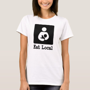 T-shirt Mangez allaiter de gens du pays/icône de soins