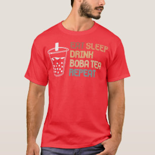 T-shirt Mangez Boba Tea Répéter Thé à bulle 875