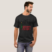 T-shirt Mangez Boire Et Soyez Merry Red Buffalo Plaid Merr (Devant entier)