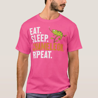 T-shirt Mangez Chameleon Sommeil Répétez Louveur Panthère