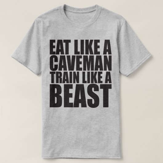 T-shirt Mangez Comme Un Cavalier, Entraînez Comme Une Bête (Design devant)