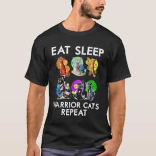 T-shirt Mangez des chats guerriers du sommeil