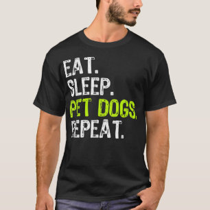 T-shirt Mangez des chiens pour animaux de compagnie Répéte