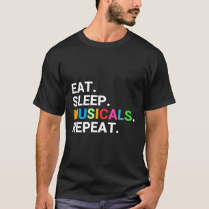 T-shirt Mangez Des Comédies Musicales Répéter La Musique E