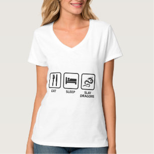 T-shirt Mangez des dragons de sommeil