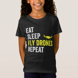 T-Shirt Mangez des drones de drones de sommeil Répéter dro