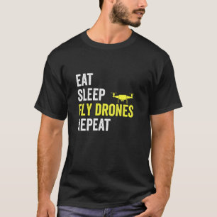 T-shirt Mangez des drones de drones de sommeil répétez le 