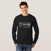 T-shirt Mangez des micro-ondes de hack de sommeil (Devant entier)