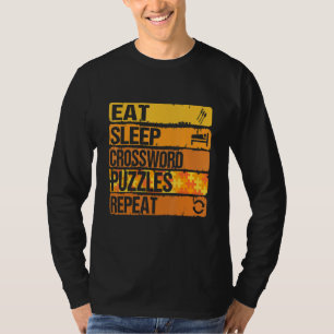 T-shirt Mangez Des Mot-De-Passage Du Sommeil Puzzles Répét