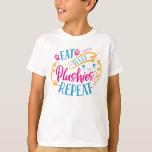 T-shirt Mangez des Plushies du sommeil Répéter Mignonne