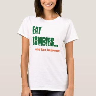 T-shirt Mangez des zombies et panier Halloween drôle Coméd
