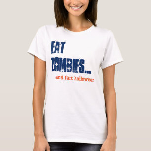 T-shirt Mangez des zombies et panier Halloween drôle Coméd