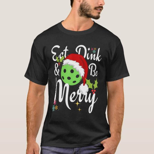 T-shirt Mangez Dink and Be Joyeux Pickleball (Devant)