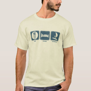 T-shirt mangez, dormez, faites de la planche à voile
