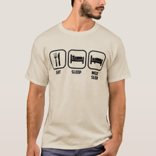 T-SHIRT MANGEZ, DORMEZ, PLUS SOMMEIL