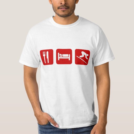 T-shirt Mangez, dormez ski (Devant)