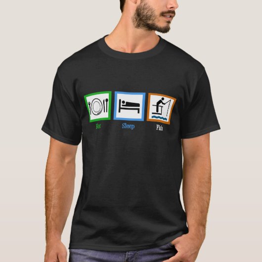 T-shirt Mangez du poisson endormi (Devant)