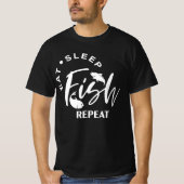 T-shirt Mangez du poisson endormi Répéter (Devant)