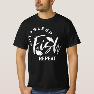 T-shirt Mangez du poisson endormi Répéter