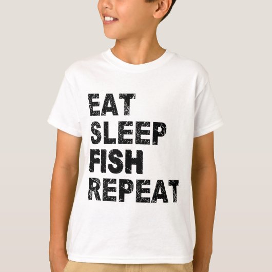 T-shirt Mangez du poisson endormi Répéter (Devant)
