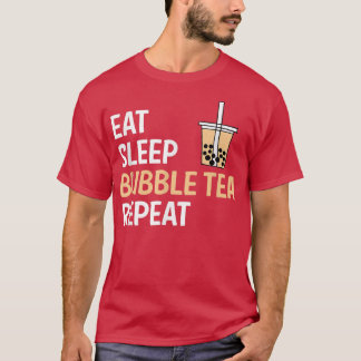 T-shirt Mangez du thé bulle de sommeil Répéter Boba Tea 88