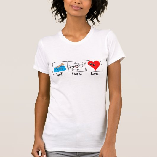 T-shirt Mangez. Écorce. Amour (Devant)