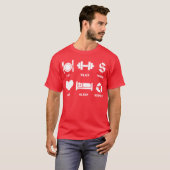 T-shirt Mangez, exercez-vous, travaillez, aimez, dormez, (Devant entier)
