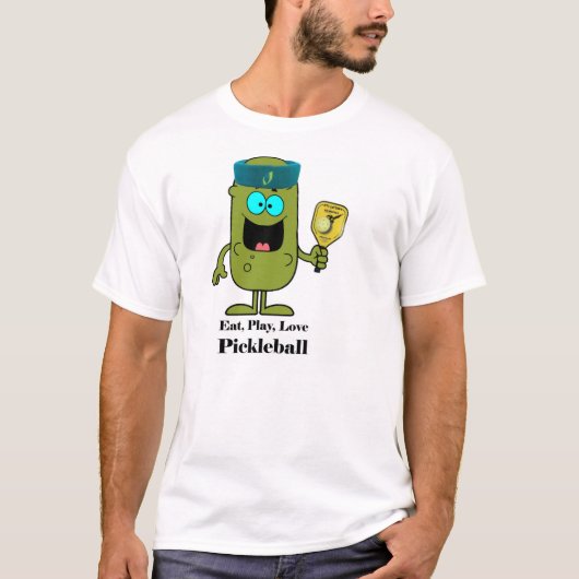 T-shirt Mangez, jouez, aimez Pickleball (Devant)