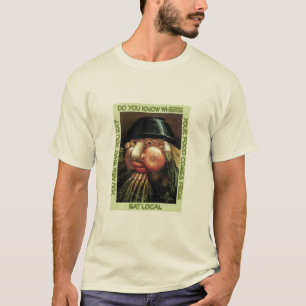 T-shirt Mangez la pièce en t locale