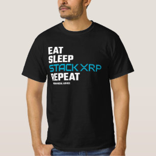 T-shirt Mangez la pile de sommeil drôle XRP Crypto Citer m