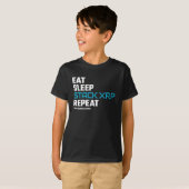 T-shirt Mangez la pile de sommeil drôle XRP Crypto Citer m (Devant entier)
