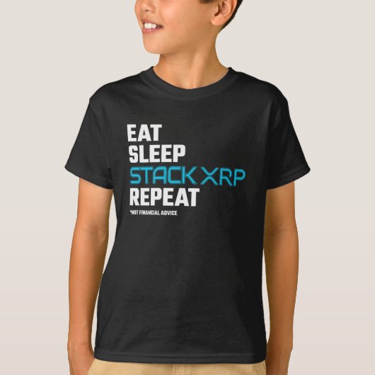 T-shirt Mangez la pile de sommeil drôle XRP Crypto Citer m (Devant)