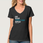 T-shirt Mangez la pile de sommeil drôle XRP Crypto Citer m (Devant)