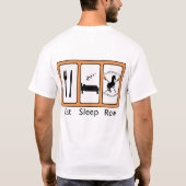 T-shirt Mangez la rangée de sommeil (Dos)
