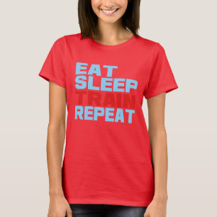 T-shirt Mangez la répétition de train de sommeil