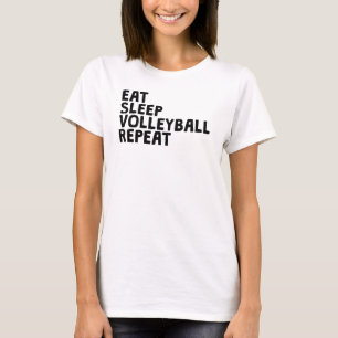 T-shirt Mangez la répétition de volleyball de sommeil