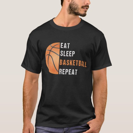 T-shirt Mangez la répétition du basket-ball (Devant)