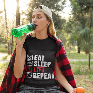 T-shirt Mangez la vie du sommeil Répéter
