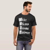 T-shirt Mangez l'Anime de sommeil Répéter les mangas s (Devant entier)
