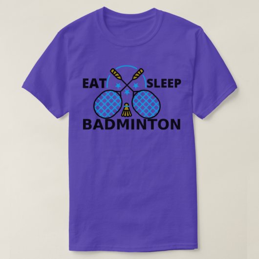 T-shirt Mangez le badminton blanc T (Design devant)