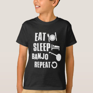 T-shirt Mangez le banjo de sommeil