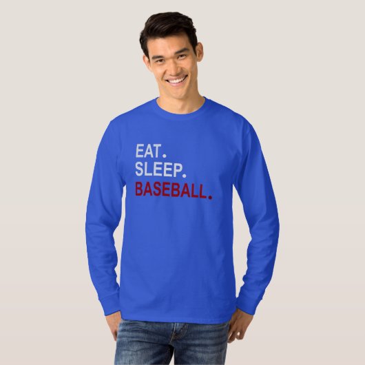 T-shirt Mangez le baseball du sommeil (Devant entier)