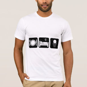 T-shirt mangez le basket-ball de sommeil