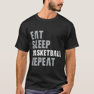 T-shirt Mangez Le Basket-Ball Dormir Répétez Noël Pour L'A