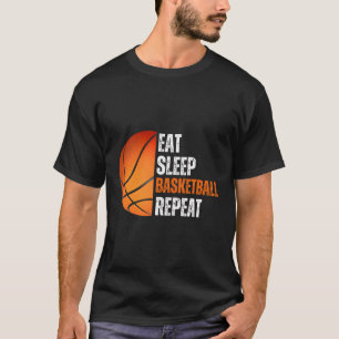 T-shirt Mangez Le Basket-Ball Répétez Le Cadeau Pour Le Fa
