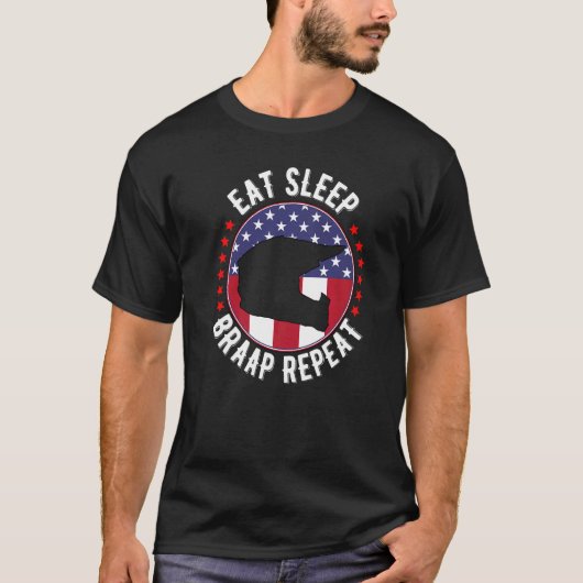 T-shirt Mangez le Braap du sommeil Répéter le Braap Dirt V (Devant)