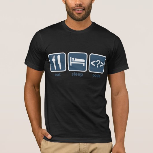T-shirt Mangez le code de sommeil (Devant)
