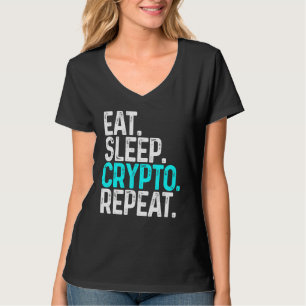 T-shirt Mangez le cristal de sommeil Répéter le bloc de cr