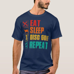 T-shirt Mangez le disque de sommeil répéter golf
